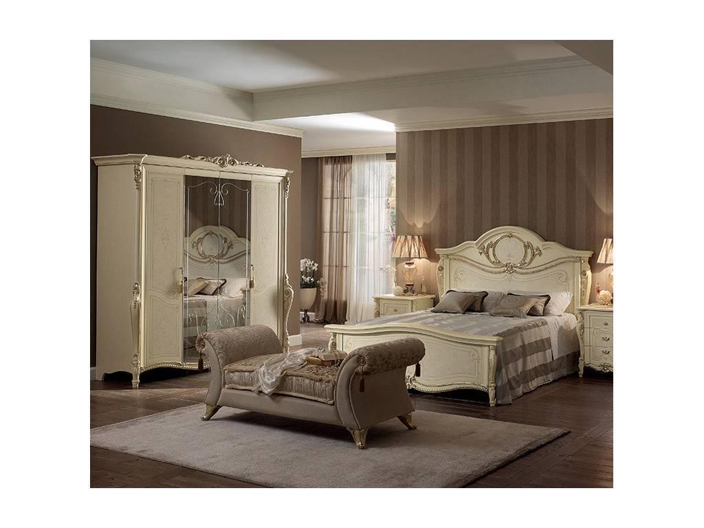 Arredo Classic: Tiziano: шкаф 4-х дверный (слоновая кость, золото)