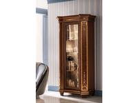 Arredo Classic: Modigliani: витрина полки  дерево ,задняя стенка ткань (орех)
