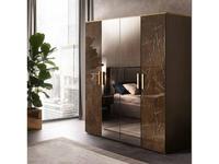 Arredo Classic: Essenza: шкаф 4 дверный (венге, коричневый, золото)