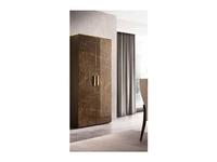 Arredo Classic: Essenza: шкаф узкий (венге, коричневый, золото)