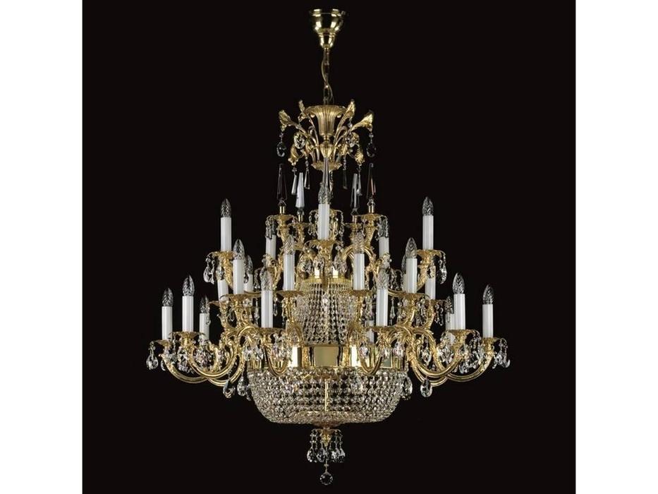 Artglass: люстра ARABELA (шлифованная латунь) 25x40W + 3x60W