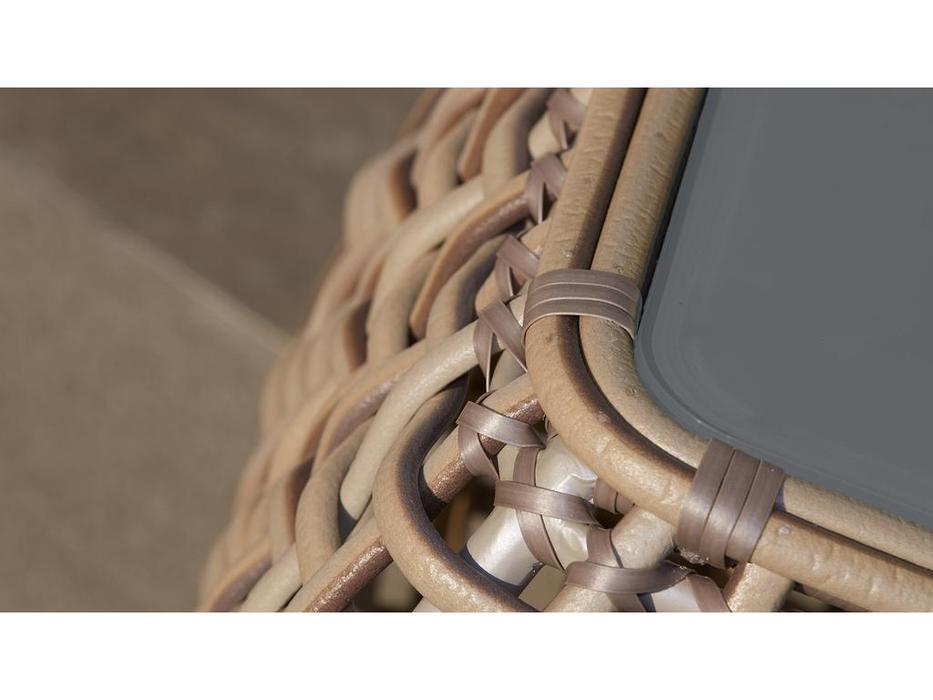 Skylinedesign: Dynasty: стол приставной со стеклом  (WHITE MUSHROOM)