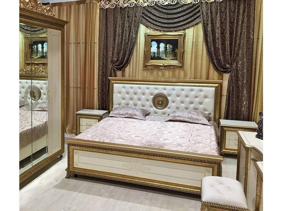 Мэри: Версаль: кровать 180х200 с мягким изголовьем  (слоновая кость)