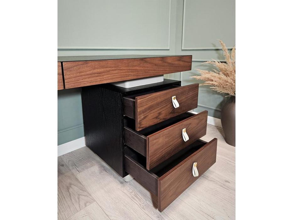 STG: Carson Walnut: стол письменный  с 5 ящиками (коричневый)