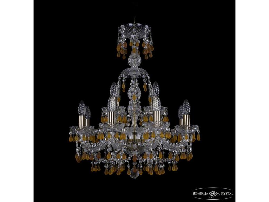 Bohemia Ivele Crystal: 1410/8+4/195/XL-66 Pa V1003: люстра хрустальная (прозрачный)